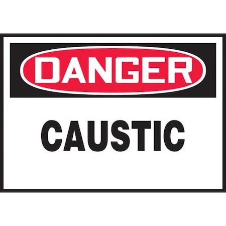 OSHA DANGER SAFETY LABEL CAUSTIC 3 LCHL297XVE